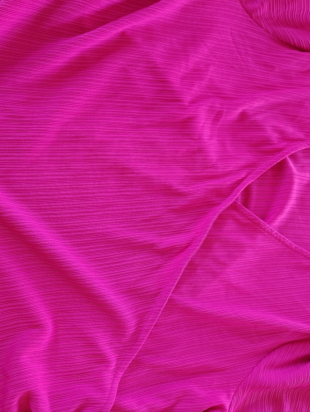 Nine West Textured Pink Ribbed Wrap Top XL - Picture 11 of 12